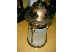 An Arts and Crafts copper and Vaseline lantern - Thumbnail 4