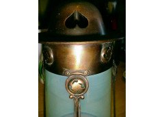 An Arts and Crafts copper and Vaseline lantern - Thumbnail 5