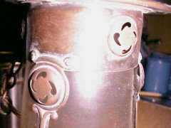 An Arts and Crafts copper and Vaseline lantern - Thumbnail 6