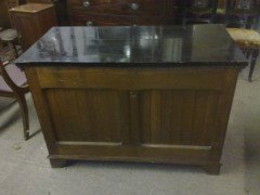 Charles Bevan. A Gothic Revival oak linen trunk - Thumbnail 4