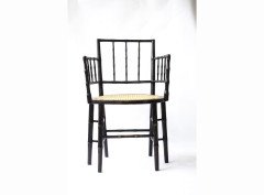 A very rare six leg cane seated armchair - Thumbnail 1