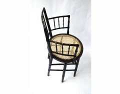 A very rare six leg cane seated armchair - Thumbnail 5