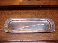 Liberty and Co. A silver tray with a Green and a Blue Torquoise cabachon to each end - Thumbnail 1