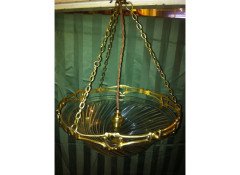 WAS Benson. A rare pair of ceiling lights with stunning stylised floral and heart detailed gallery with original swirling - Thumbnail 4