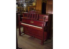 Walter Cave for Bechstein. A mahogany piano with an overstrung upright underdamper action - Thumbnail 2