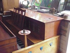 Walter Cave for Bechstein. A mahogany piano with an overstrung upright underdamper action - Thumbnail 6