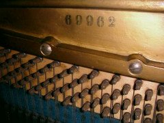 Walter Cave for Bechstein. A mahogany piano with an overstrung upright underdamper action - Thumbnail 13