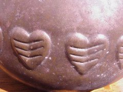 Arts and Crafts copper plant pot with heart frieze c.1905 - Thumbnail 3