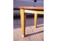 An Arts and Crafts extending dining table with curved ends - Thumbnail 4