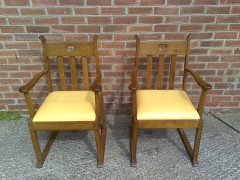 A Pair of Good Quality Oak Armchair - Thumbnail 2
