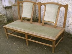 Four Good Quality Oak Glasgow School Benches - Thumbnail 5