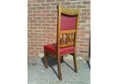 Shapland and Petter. An Arts and Crafts oak 14 seater extending dining table with three leaves and eight matching chairs - Thumbnail 14