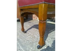 Shapland and Petter. An Arts and Crafts oak 14 seater extending dining table with three leaves and eight matching chairs - Thumbnail 21
