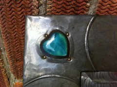 Liberty and Co. A rare Liberty and Co Arts and Crafts Pewter mirror - Thumbnail 3