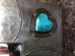 Liberty and Co. A rare Liberty and Co Arts and Crafts Pewter mirror - Thumbnail 4
