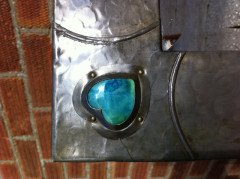Liberty and Co. A rare Liberty and Co Arts and Crafts Pewter mirror - Thumbnail 5