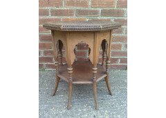 Liberty and Co (attributed). A rare Anglo-Moorish eight leg Octagonal sidetable in the style of E W Godwin - Thumbnail 1