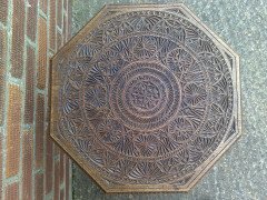 Liberty and Co (attributed). A rare Anglo-Moorish eight leg Octagonal sidetable in the style of E W Godwin - Thumbnail 4