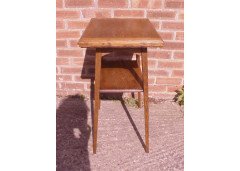 An oak Arts and Crafts folding card table - Thumbnail 2