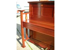 G M Ellwood for John Brinsmead and Sons. A mahogany and inlaid upright piano - Thumbnail 3