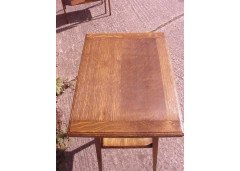 An oak Arts and Crafts folding card table - Thumbnail 5