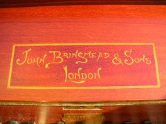 G M Ellwood for John Brinsmead and Sons. A mahogany and inlaid upright piano - Thumbnail 5