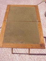 An oak Arts and Crafts folding card table - Thumbnail 7