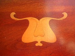 G M Ellwood for John Brinsmead and Sons. A mahogany and inlaid upright piano - Thumbnail 7