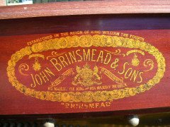 G M Ellwood for John Brinsmead and Sons. A mahogany and inlaid upright piano - Thumbnail 12