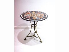 A 19th century Piatra Dura side table with inlaid marble top - Thumbnail 1