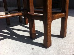 A good quality Arts and Crafts oak side/drop leaf table - Thumbnail 5