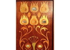 Shapland and Petter. A rare Shapland and Petter Peacock folding screen with Abalone - Thumbnail 4