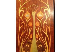 Shapland and Petter. A rare Shapland and Petter Peacock folding screen with Abalone - Thumbnail 5