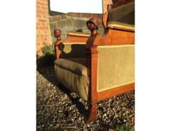 A very stylish and intricately detailed Continental walnut armchair - Thumbnail 9