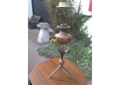 WAS Benson. A rare brass and copper 3 leg oil lamp - Thumbnail 2