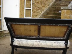 E W Godwin for James Peddle. A rare ebonised two seater settee - Thumbnail 2