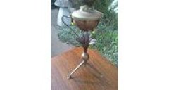 WAS Benson. A rare brass and copper 3 leg oil lamp - Thumbnail 5