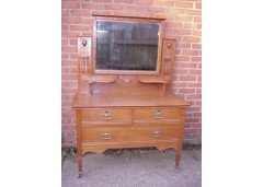 Shapland and Petter. an Arts and Crafts Oak Treble Wardrobe and Dressing Table - Thumbnail 6