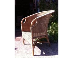 Dryad. a Good Pair of Wicker Armchair - Thumbnail 3