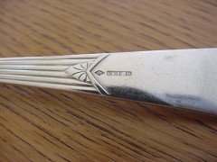 WMF. A rare silver plated cutlery service for 12, in the original cabinet with silver plated stylised mounts - Thumbnail 21