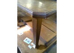 A Good Quality Arts & Crafts Oak Extending Dining Table with One 18" Leaf - Thumbnail 3