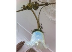 WAS Benson (style of). A good quality rare pair of Arts and Crafts three branch ceiling lights - Thumbnail 6