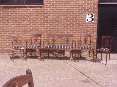 Josef Hoffmann (style of) Made by J and J Kohn. A rare five piece Viennese Secessionist salon suite - Thumbnail 2