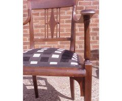 Josef Hoffmann (style of) Made by J and J Kohn. A rare five piece Viennese Secessionist salon suite - Thumbnail 9