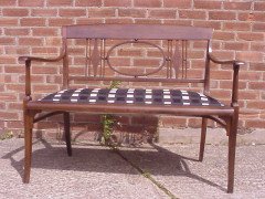 Josef Hoffmann (style of) Made by J and J Kohn. A rare five piece Viennese Secessionist salon suite - Thumbnail 10