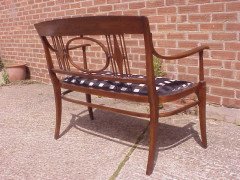 Josef Hoffmann (style of) Made by J and J Kohn. A rare five piece Viennese Secessionist salon suite - Thumbnail 14