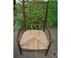 Liberty and Co. A rush seated ladder back armchair - Thumbnail 3
