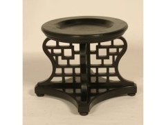 A rare Anglo-Japanese ebonised ginger jar stand. - Thumbnail 1