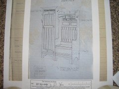 A good quality Arts and Crafts oak hallrobe and matching hallseat - Thumbnail 11