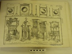 A good quality Arts and Crafts oak hallrobe and matching hallseat - Thumbnail 14